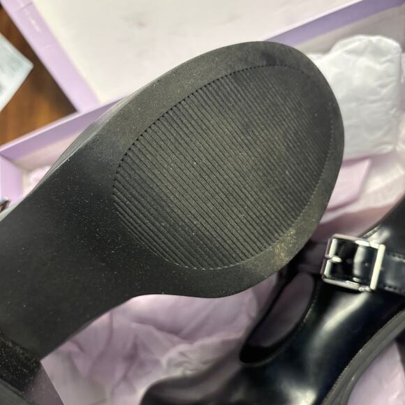 Steve Madden Roony Platform Mary Jane Heels 9 Black NWT 90s Y2K Whimsi Goth - Picture 5 of 7